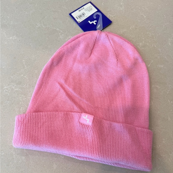 Women’s JoyLab Pink Beanie with Red Heart - Picture 2 of 2
